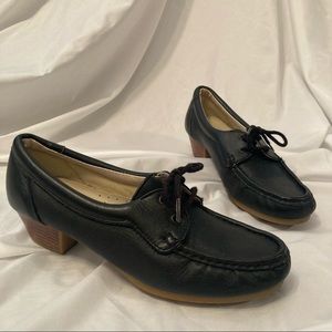 Black Leather Hush Puppies Shoes